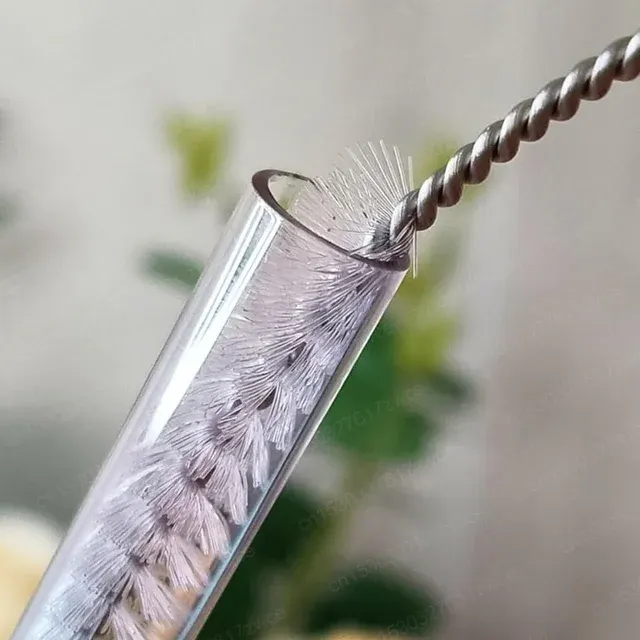 Transparenter Ersatz-Trinkhalm 30 cm mit Bürste 4