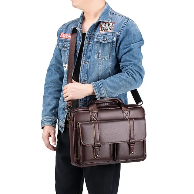 Leder-Laptop-Aktentasche 3