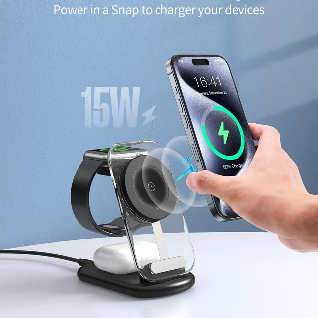 Faltbares magnetisches 3-in-1-Wireless-Ladegerät 2