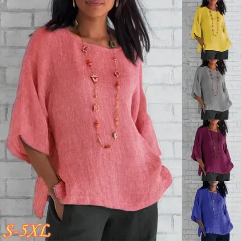 Bluse mit Dreiviertelärmeln