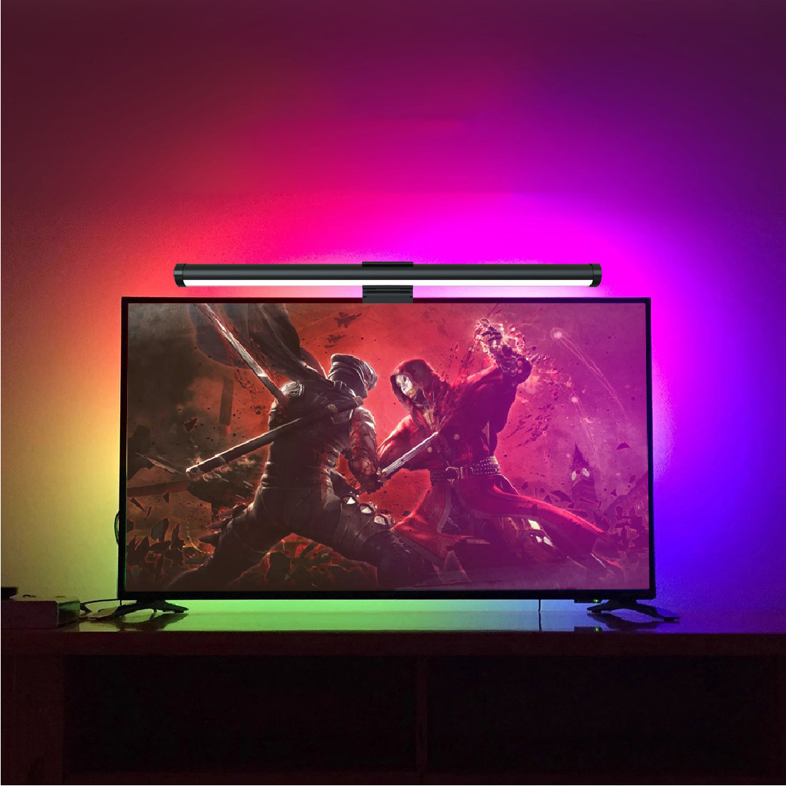 LED Schreibtischlampe mit RGB Monitorleuchte 2