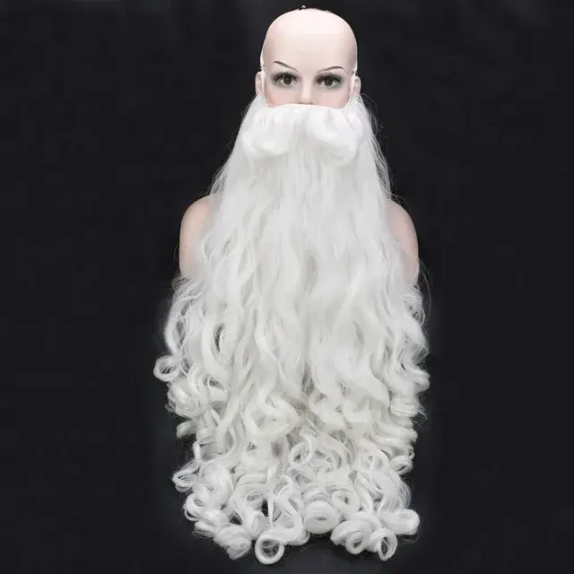 Weihnachtsmann-Perücke mit Kostüm 3