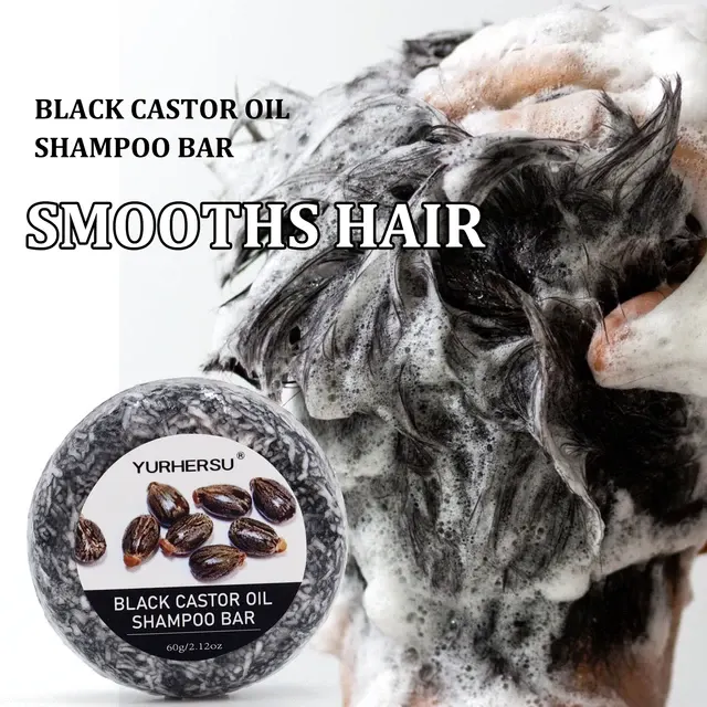Schwarzer Rizinus-Shampoo-Riegel 2-in-1 4