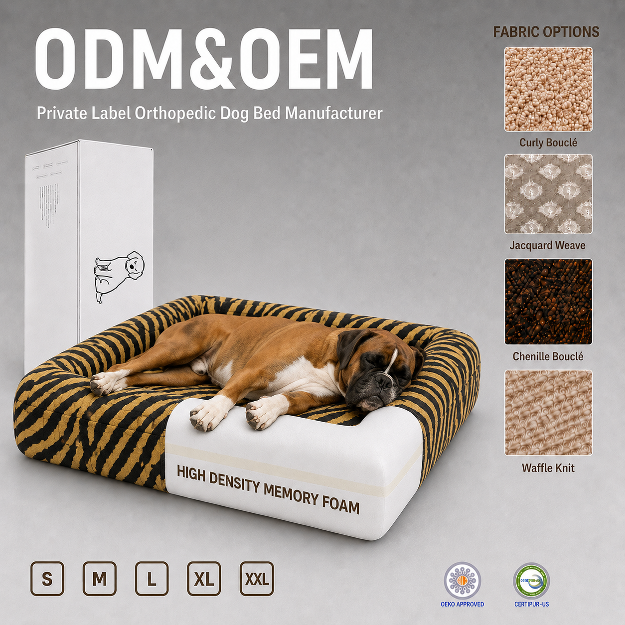 Orthopädisches Memory Foam Hundebett Waschbar