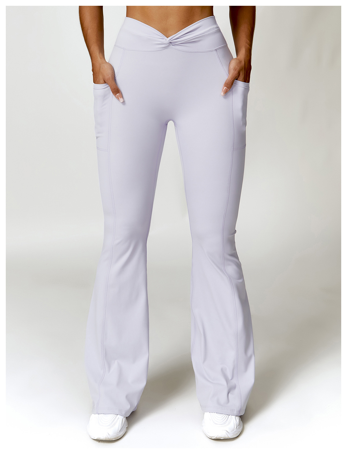 Weite Flare-Yogahose mit Stretch für Damen 2