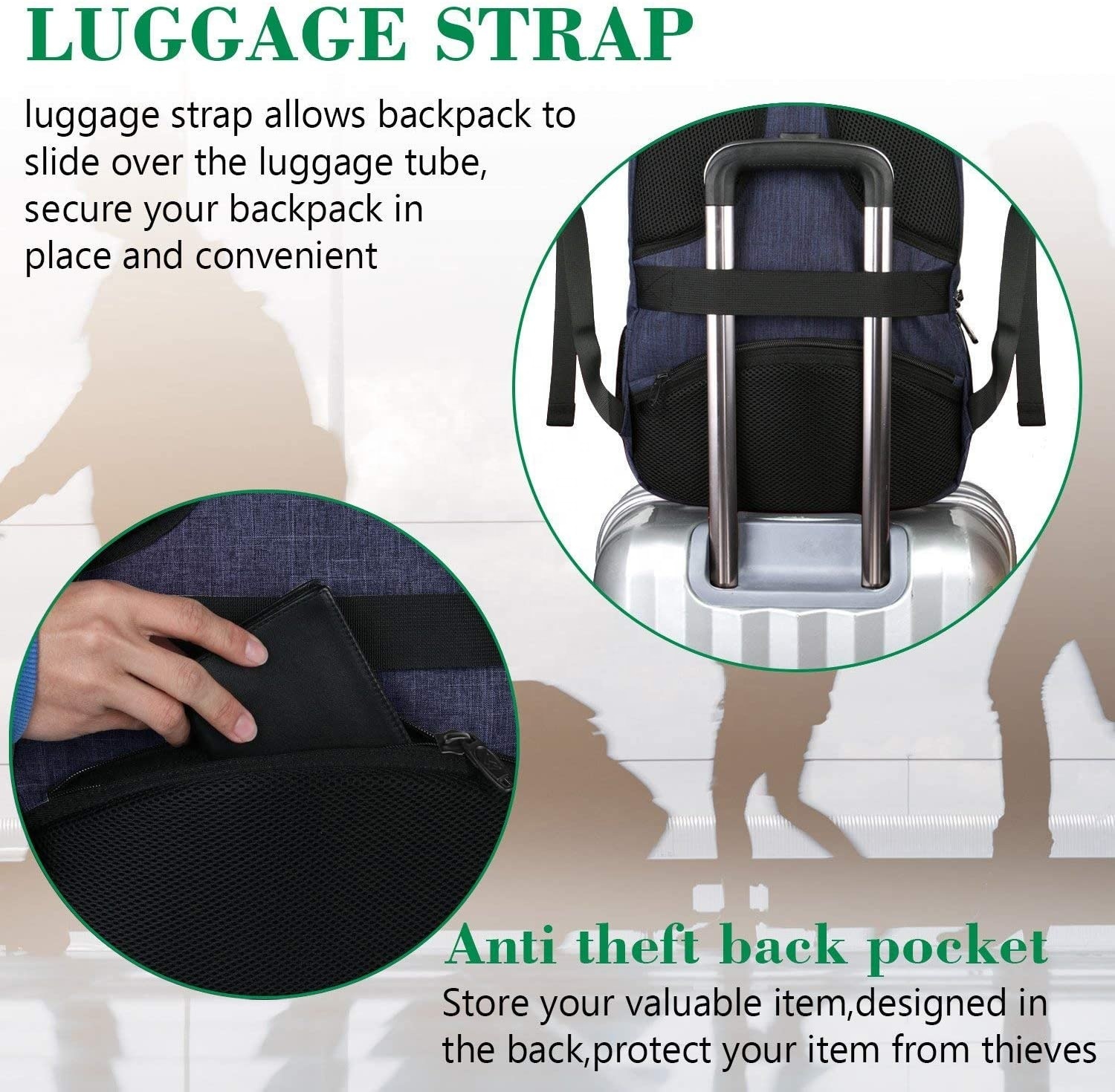 Wasserabweisender Oxford-Laptop-Rucksack für Studium 2