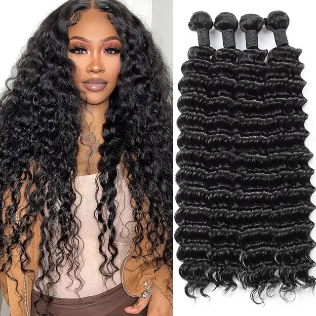 Deep Wave Remy-Haarbündel, Naturfarbe, Brasilianisch 2
