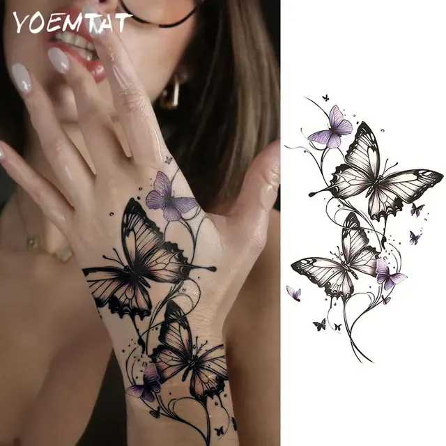 Wasserdichte Temporäre Schmetterlings-Tattoos 4