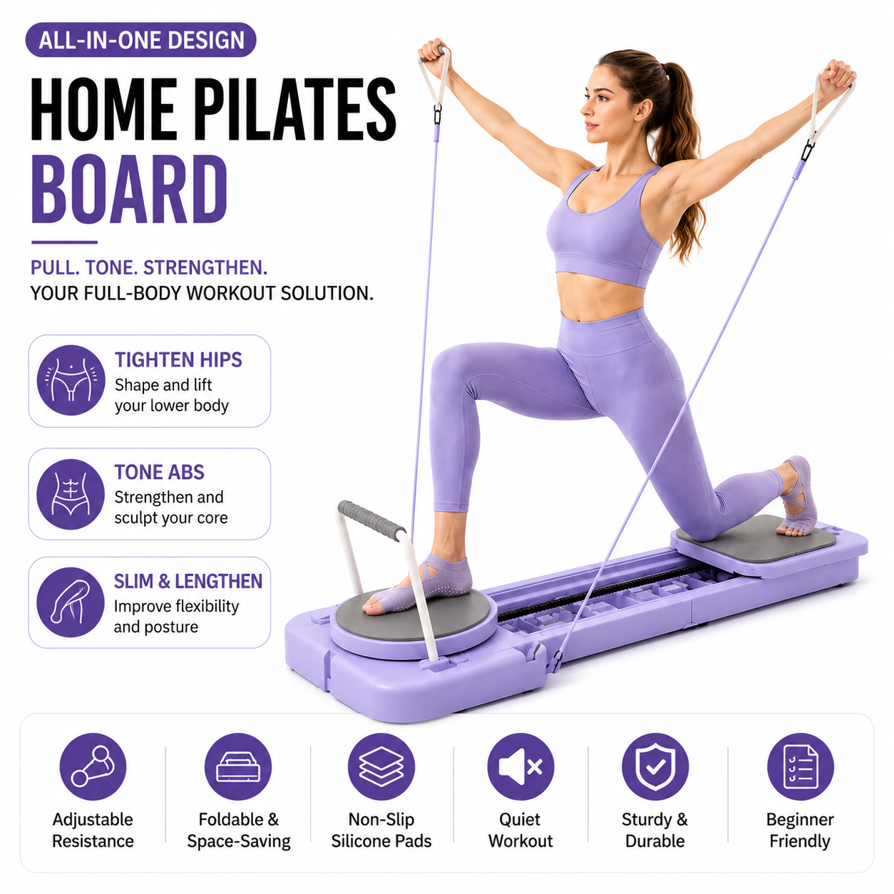 Klappbarer Pilates-Reformer 2