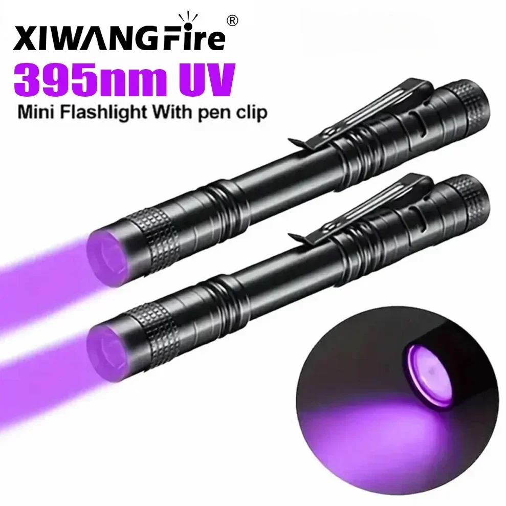 UV-Taschenlampe 395 nm mit Stiftclip
