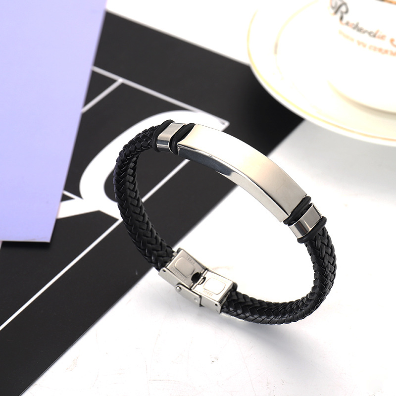 Lederarmband geflochten