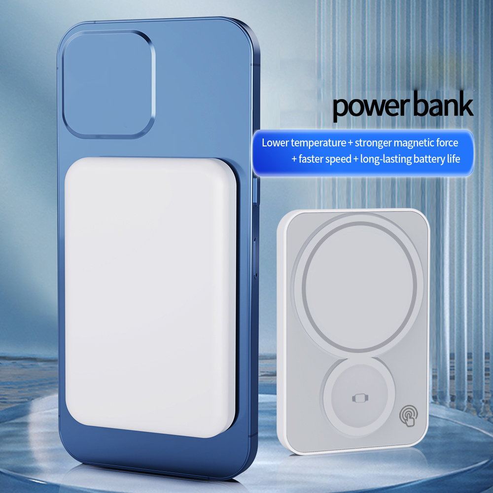 Ultraschlanke Mini-Powerbank 5000mAh mit Magnet 3