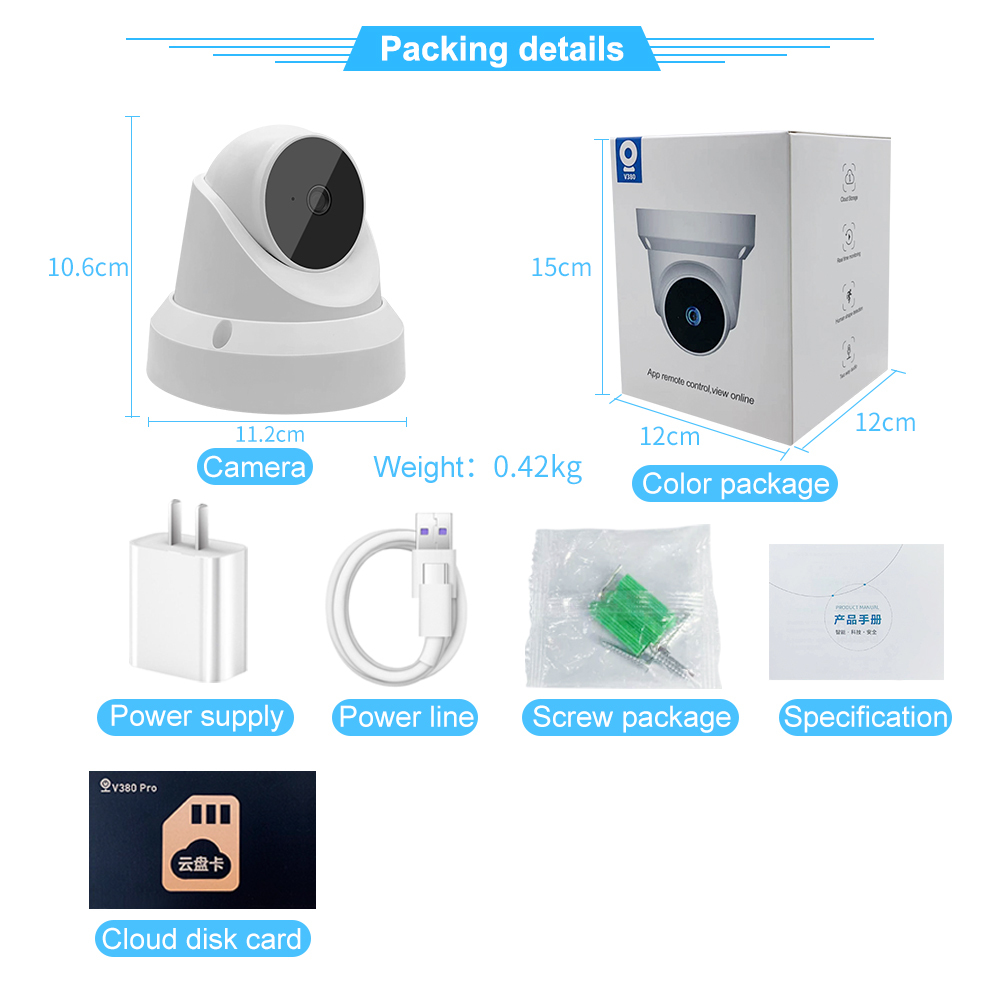 Indoor-WLAN-Überwachungskamera 3MP schwenkbar 3
