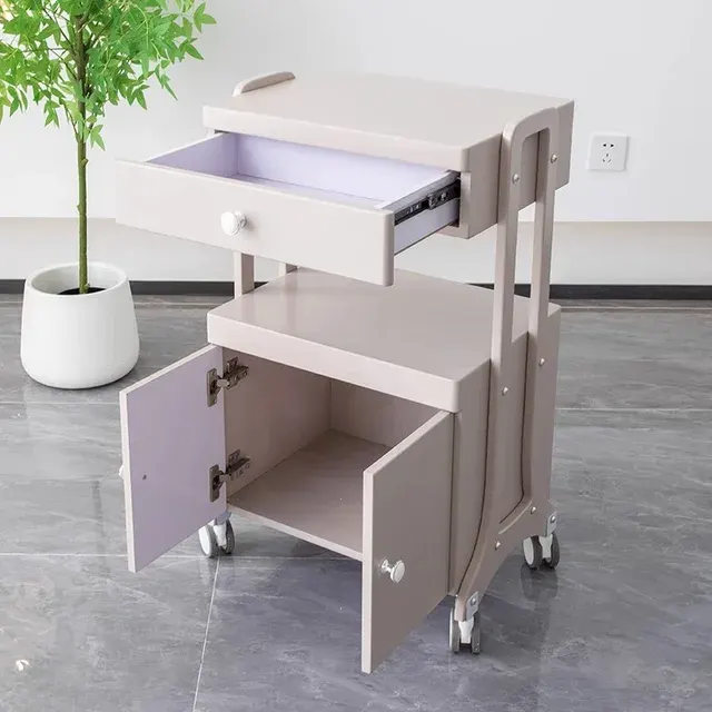 Weißer Luxus Salonwagen mit Schubladen 3