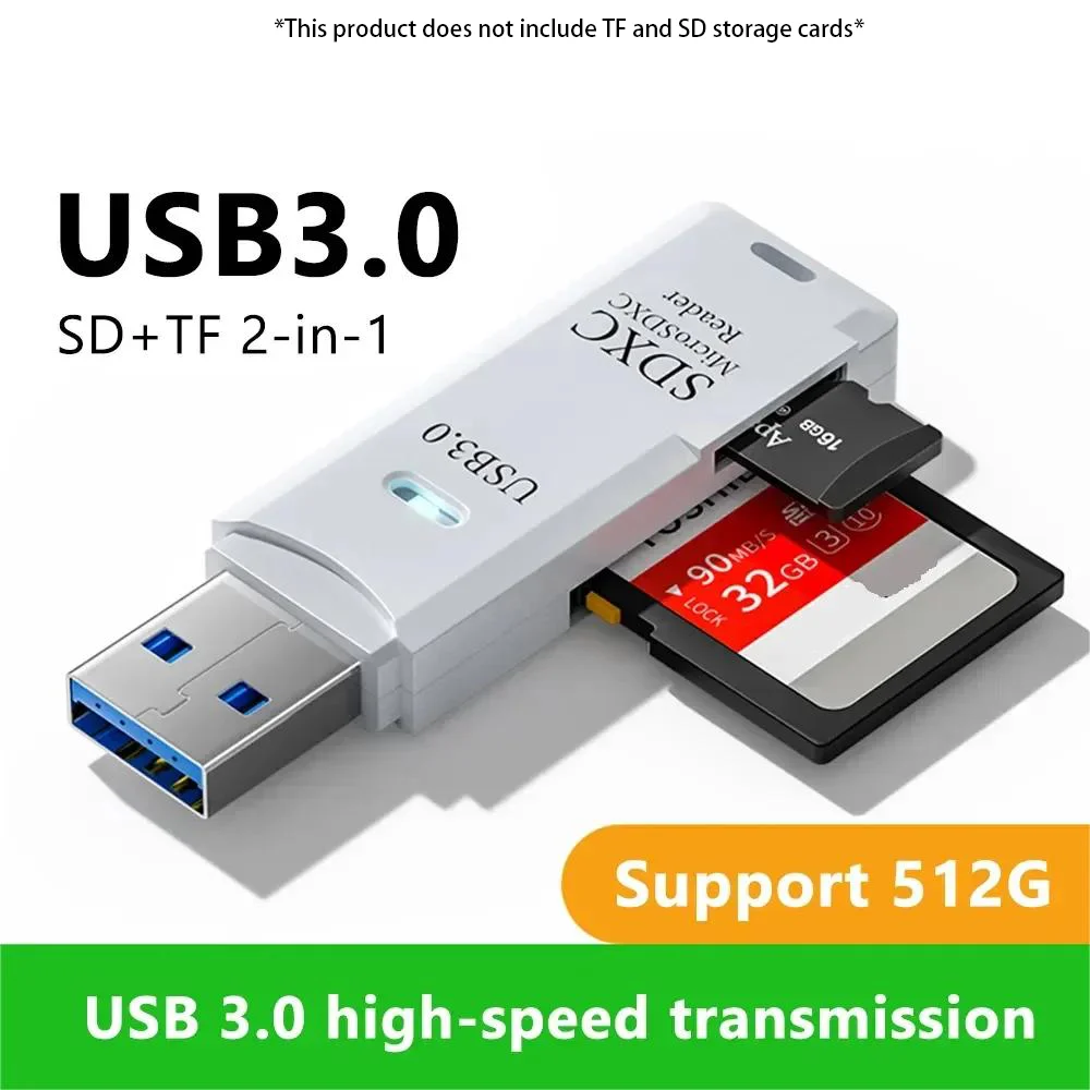 2-in-1 USB-3.0-Kartenleser für MiniSD und TF 2