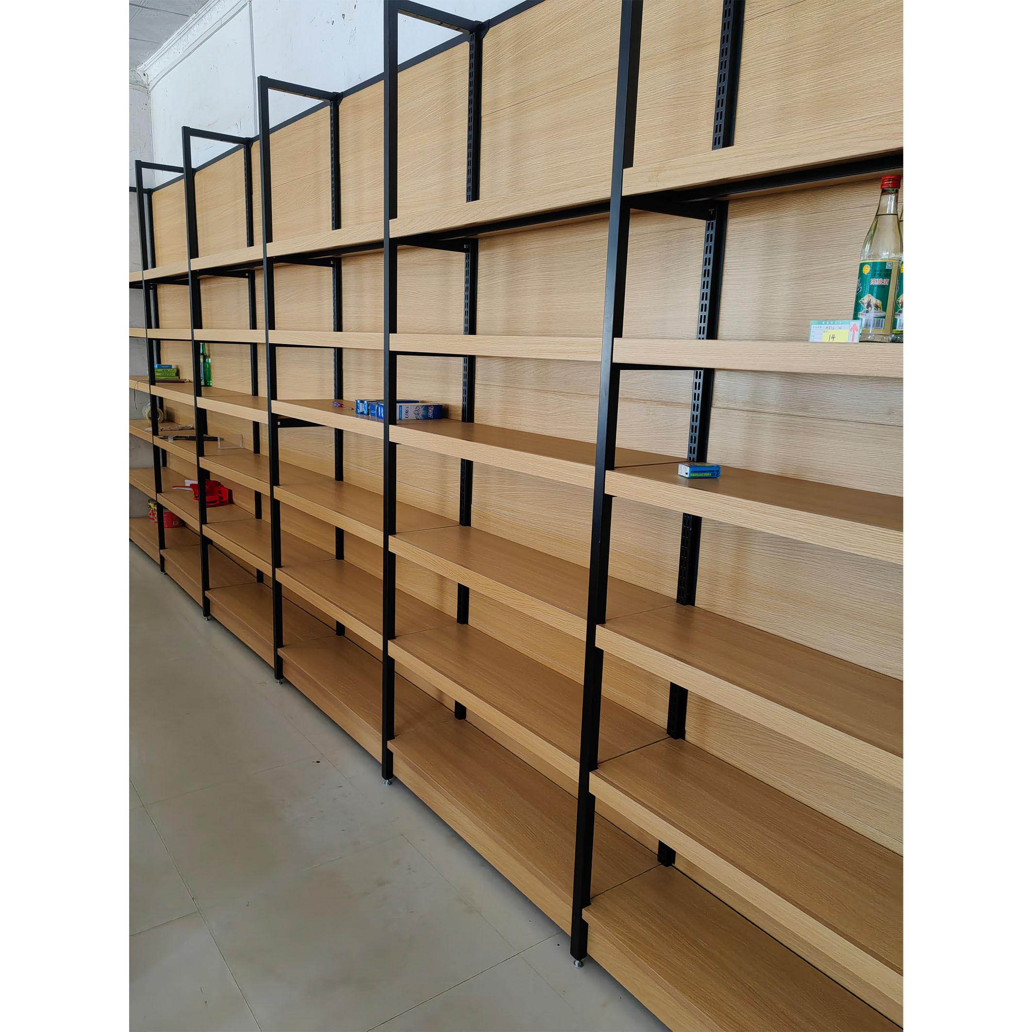 Holz-Gondel-Regal für Supermärkte 4