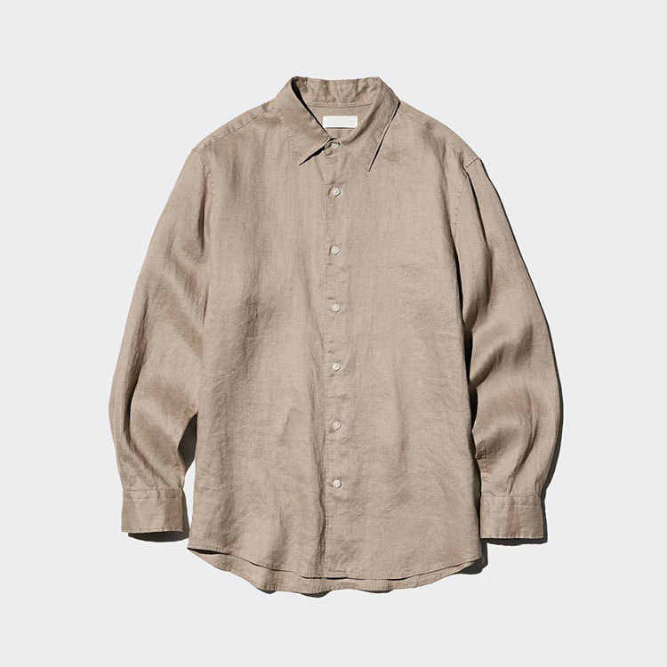 Schlichtes Herren-Leinenhemd, Relaxed Fit 2