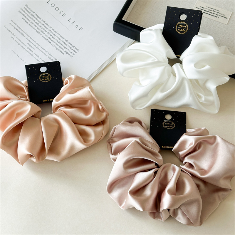 Übergroße Satin Haargummis 18cm Mehrfarbig 4