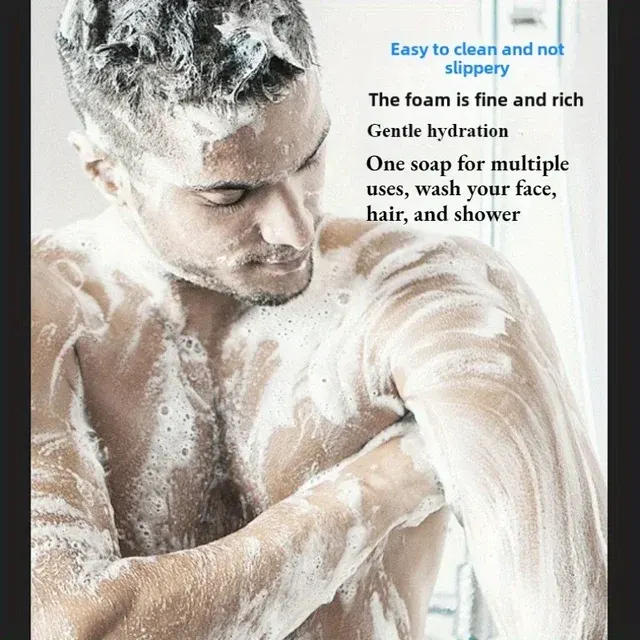 Drei-in-Eins Herren-Duftseife für Haare, Gesicht und Körper 3