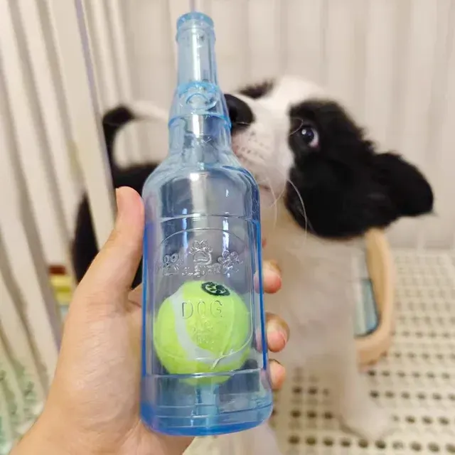 TPR-Bierflaschen-Kauspielzeug mit Tennisball 2