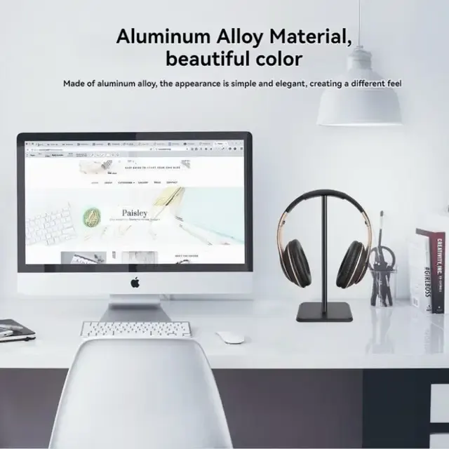 Tragbarer Aluminium-Kopfhörerständer für Schreibtisch 2