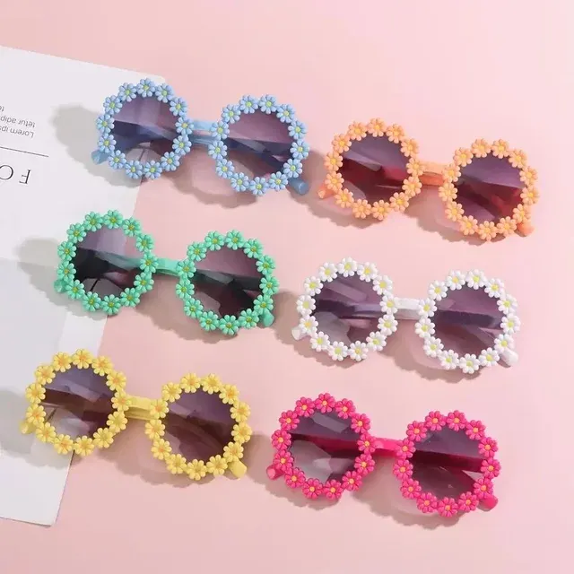 Runde Blumen-Sonnenbrille für Kinder 2