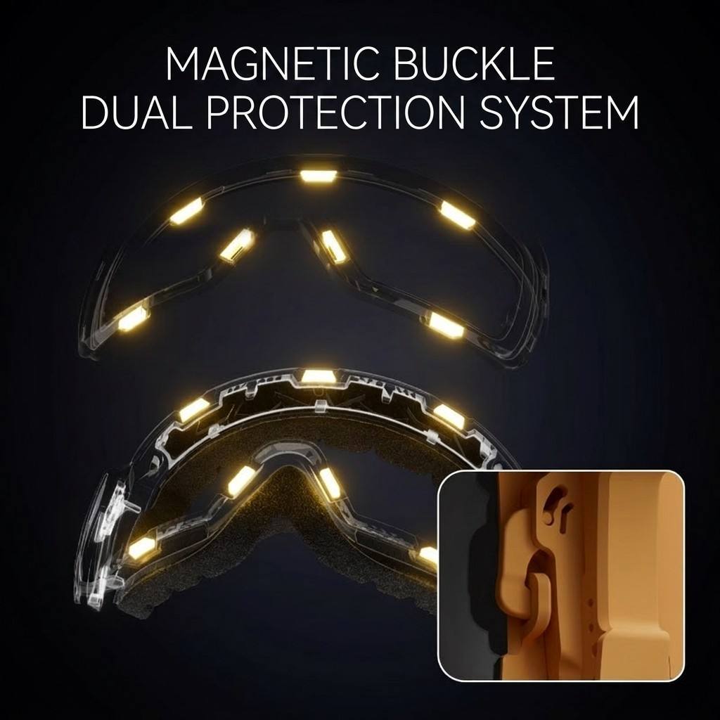 Verspiegelte Skibrille mit Magnetclip und UV400 3