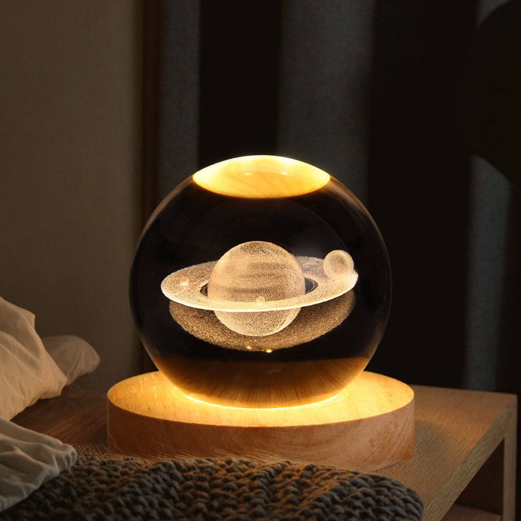 3D-Kristallkugel-Nachtlicht als Geschenk