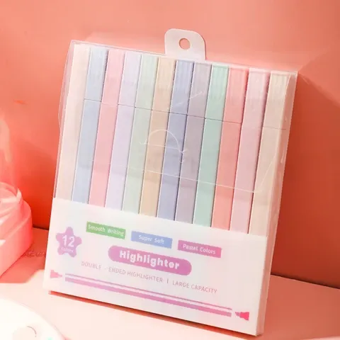 Doppelspitzen-Pastell-Textmarker-Set