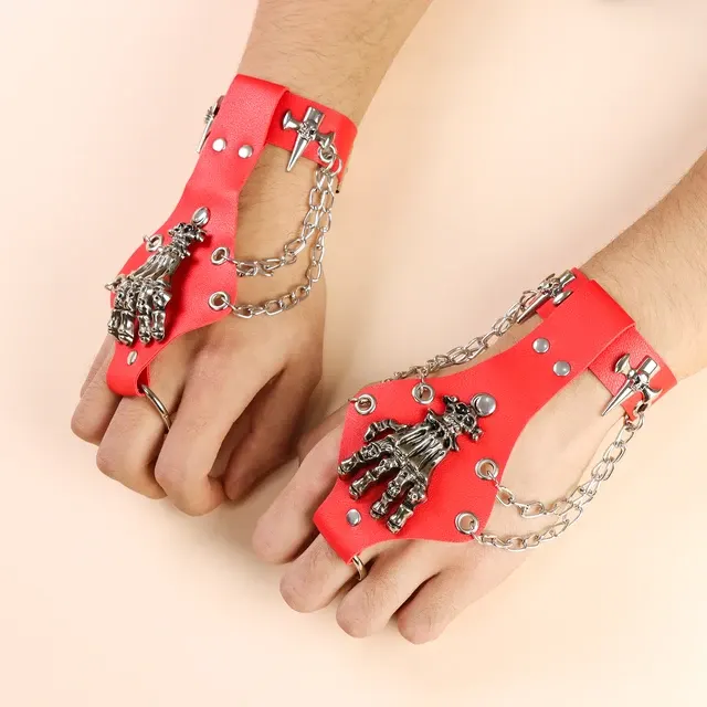 Gothic-Lederarmband 3