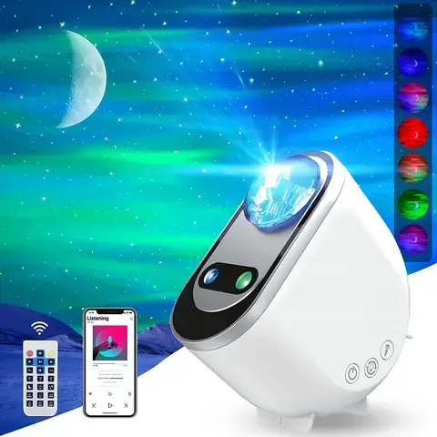 LED-Nordlicht-Sternenprojektor mit Lautsprecher