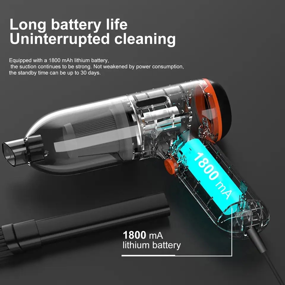 Mini-Akku-Handstaubsauger für Auto, 13000 Pa 2