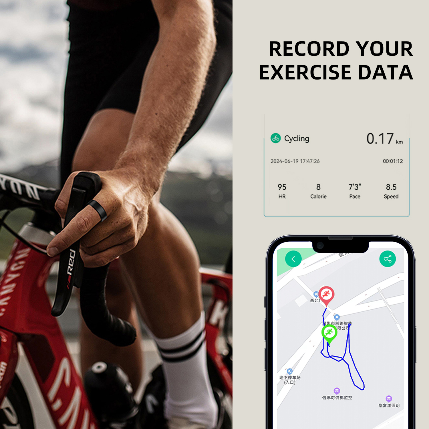 Smart Ring Edelstahl IP68 Fitness-Tracker 4