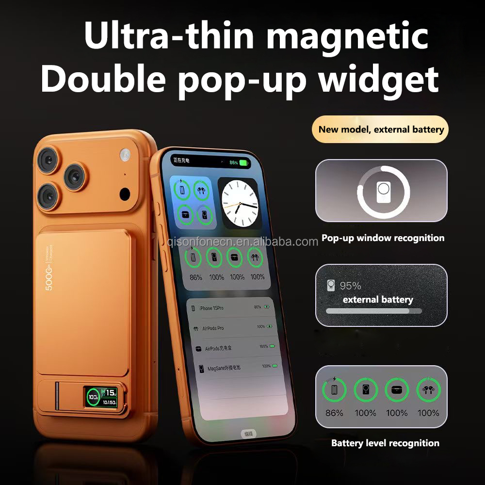 Ultraflache Magnet-Powerbank aus Aluminium 4
