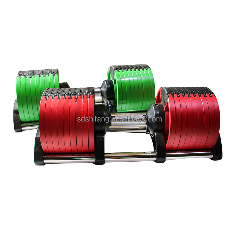Verstellbares Hantelset 2–40 kg mit Ständer 4