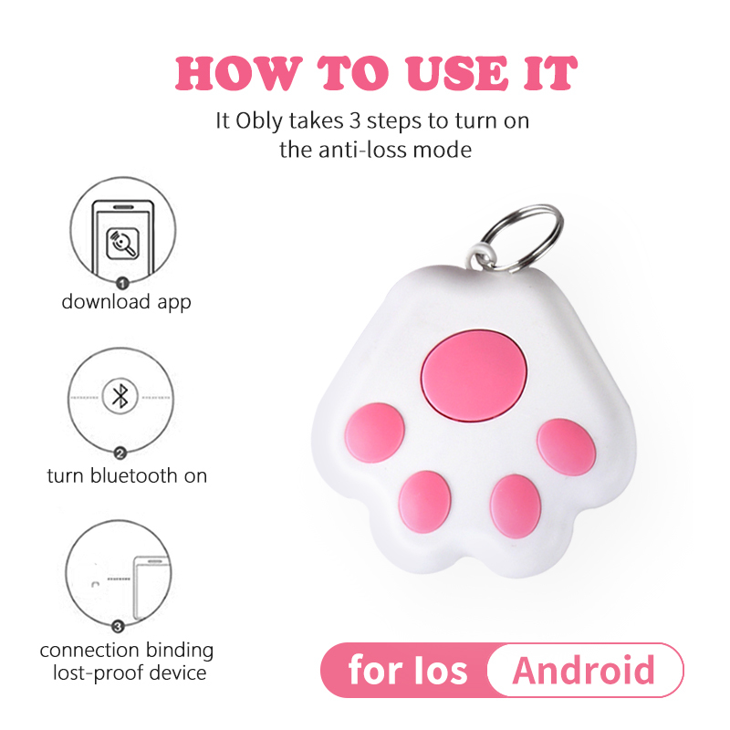 Niedliches Bluetooth Tracker Set für Haustiere 2