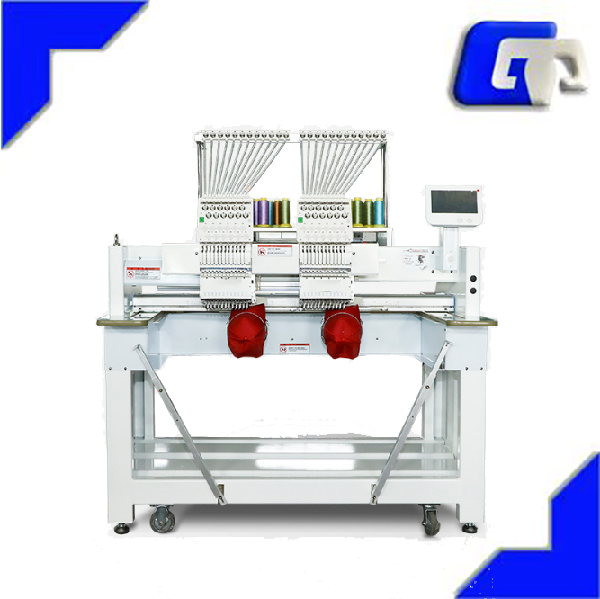 Computer-Flachstickmaschine mit 2 Köpfen 2