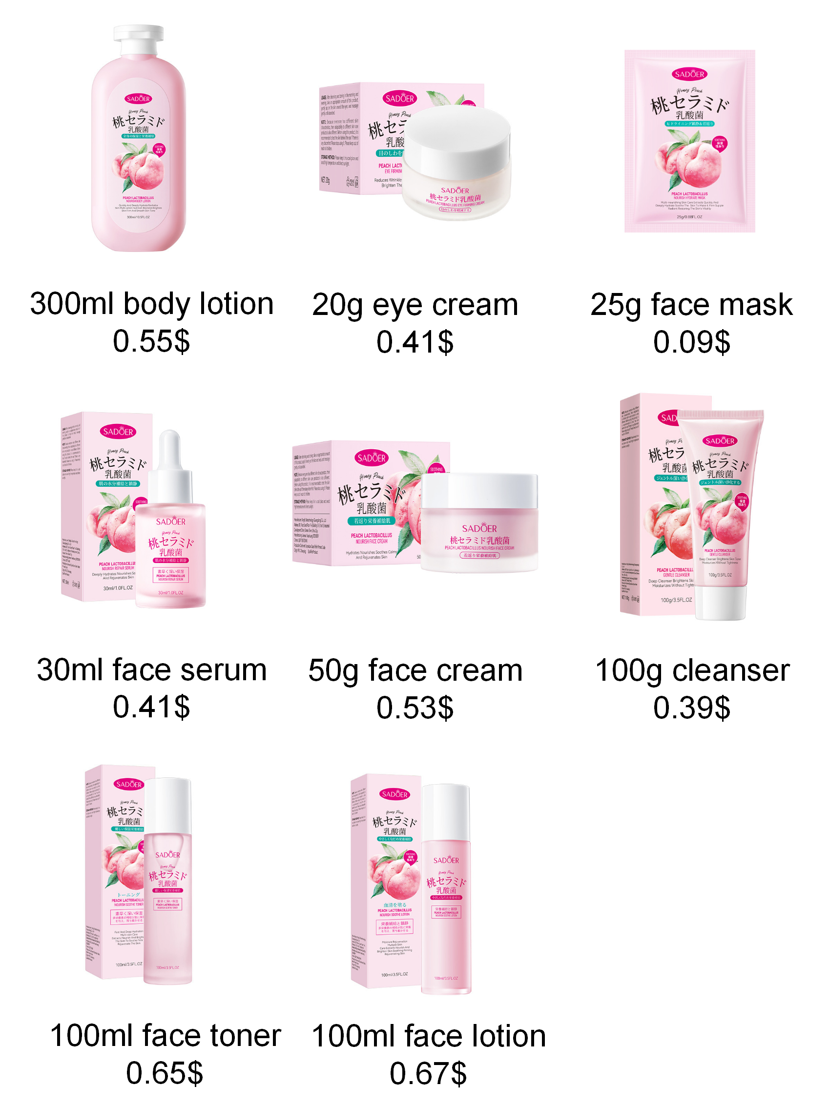 Sakura-Handcreme und Bodylotion im Set 4