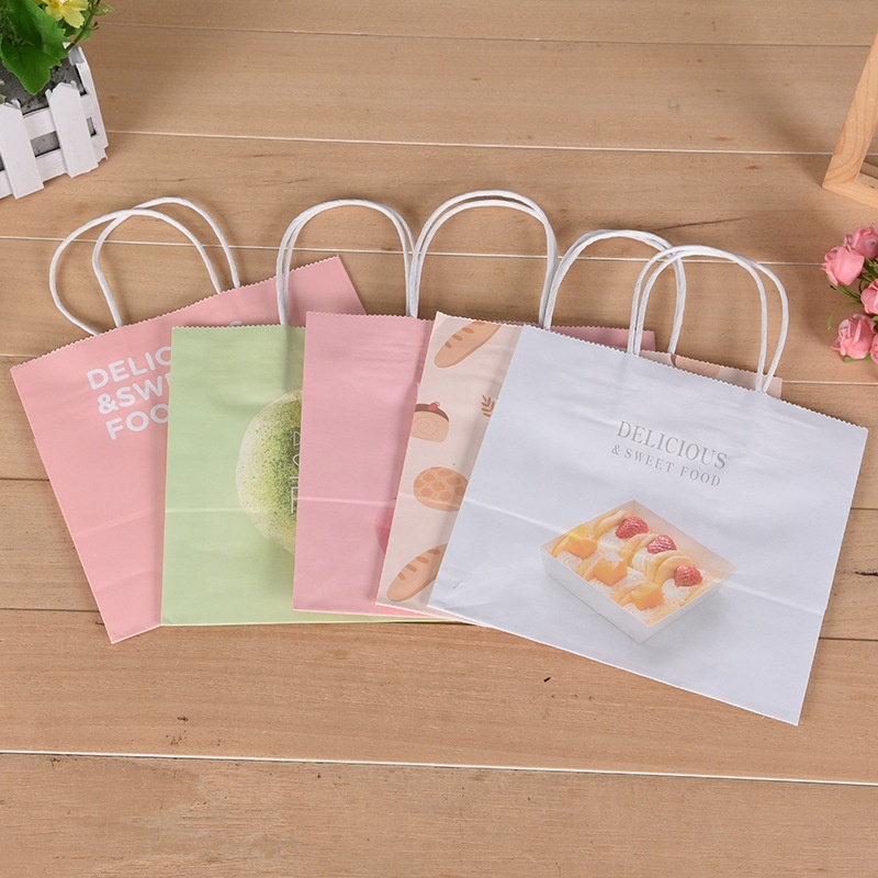 Kleine Kraftpapiertragetasche mit Kordelgriff 3