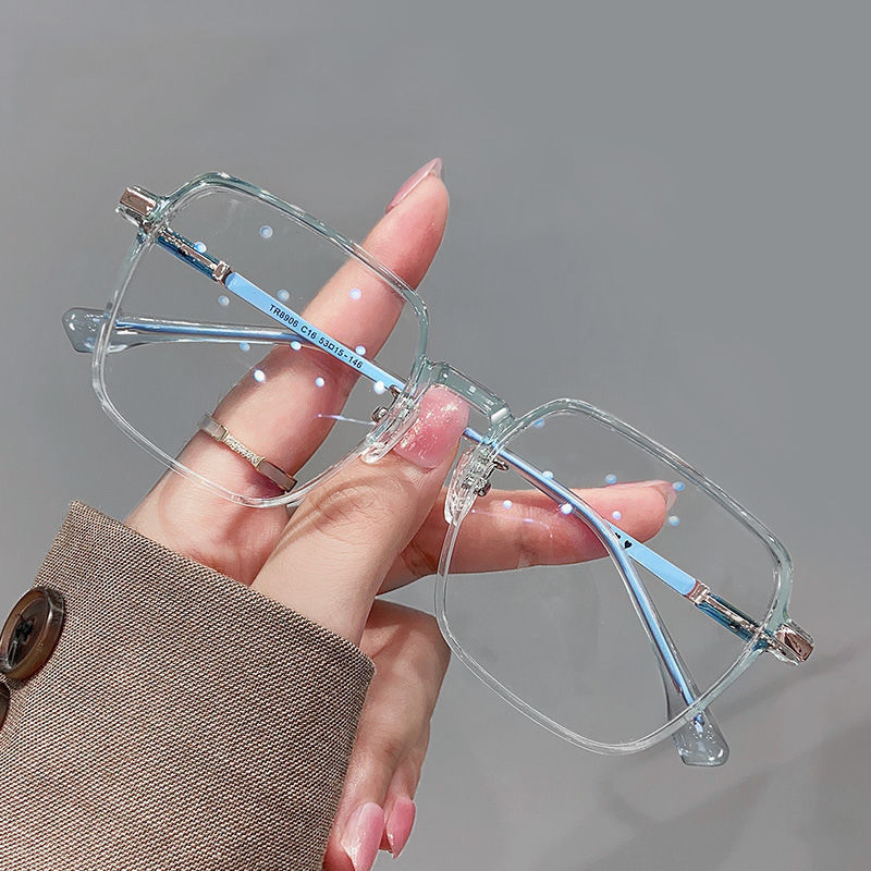Retro-Blaulichtfilter-Brille mit Quadratrahmen 3