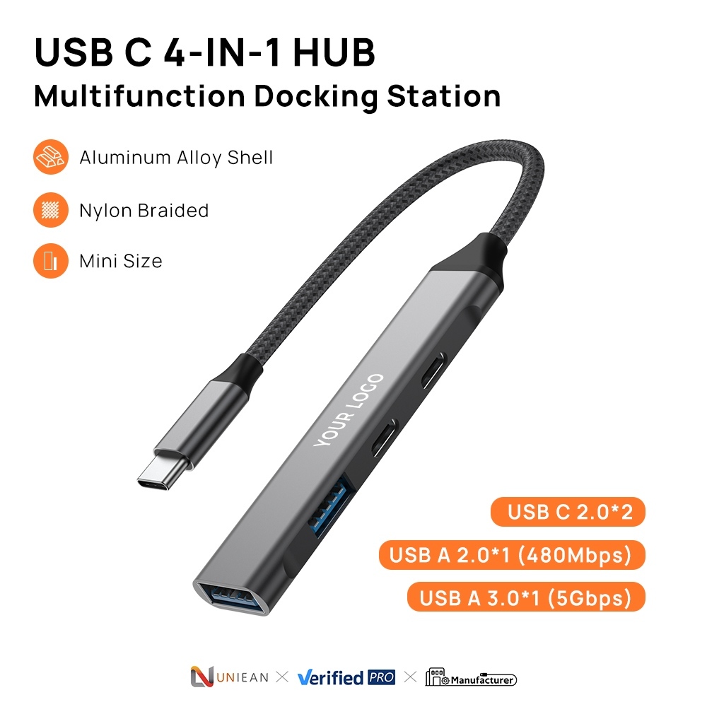 USB-C Adapter 4-in-1 Dock mit USB-A