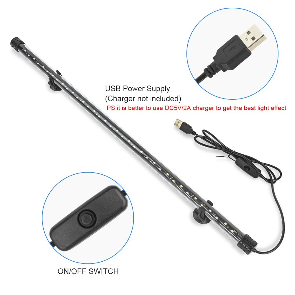 USB-LED-Aquariumlampe für Pflanzen, 18–58 cm 4