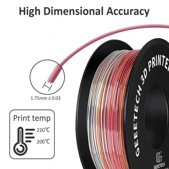 PLA-PETG-Filament 1 kg, 1,75 mm, Schwarz und Weiß 3