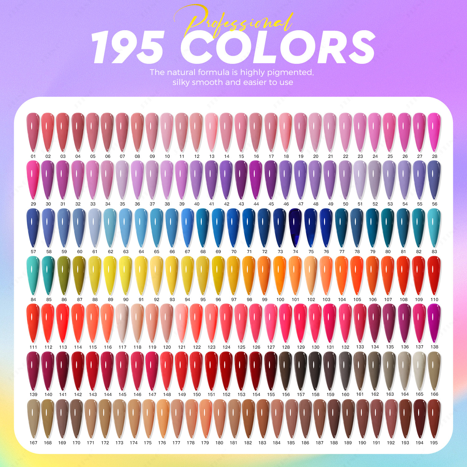 195-Farben UV-Gel Nagellack Set 4