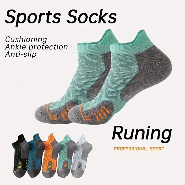 Gepolsterte Marathon-Laufsocken, kurzer Schaft 1