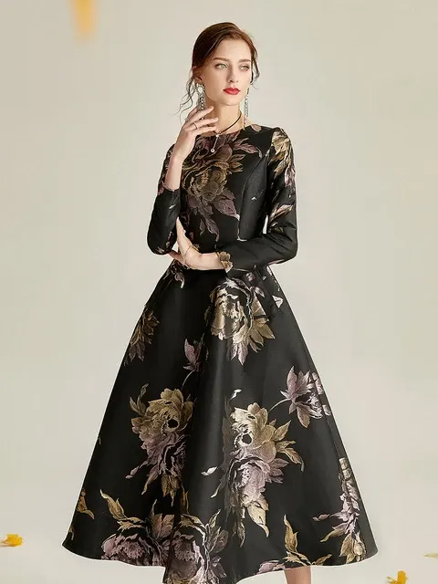 Jacquard-Maxikleid 2