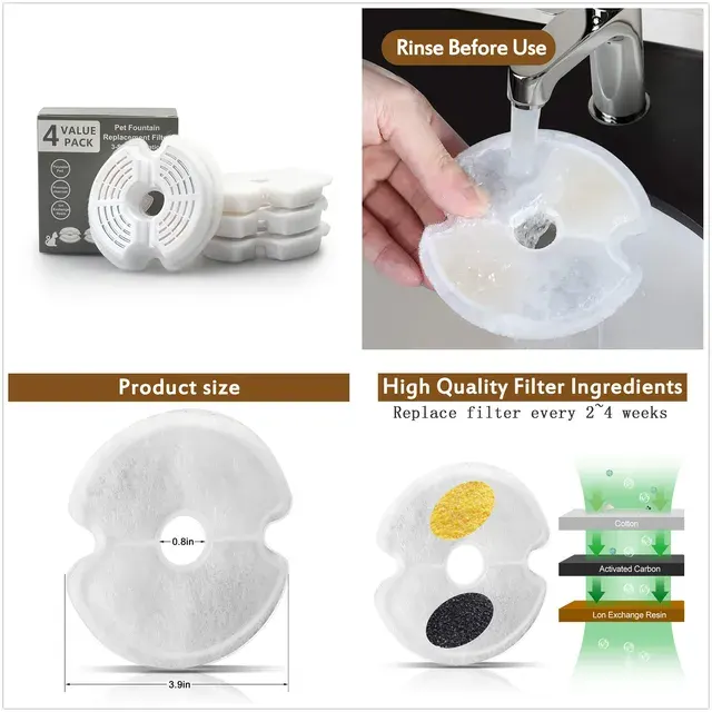 Ersatzfilter für Haustier-Trinkbrunnen 3