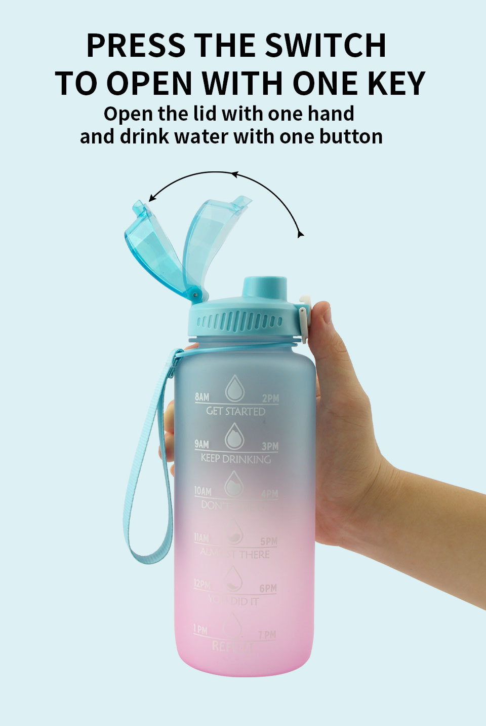 BPA-freie Tritan-Trinkflasche 1 L 3