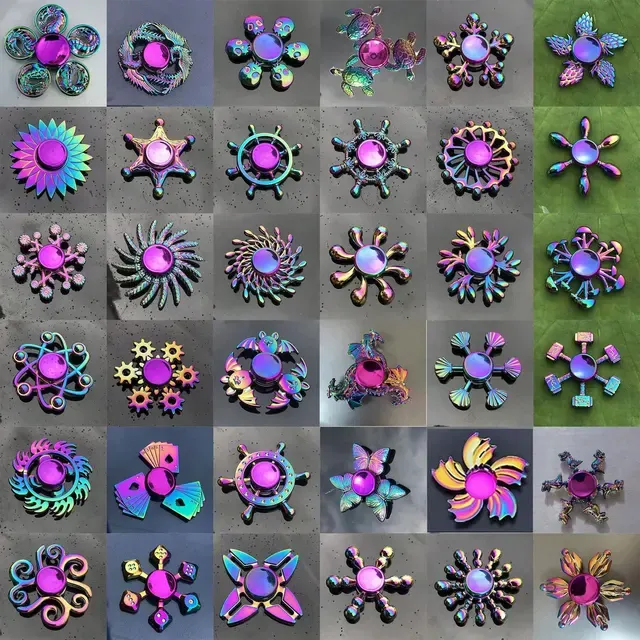 Metall-Fidget-Spinner in Regenbogenfarben 4