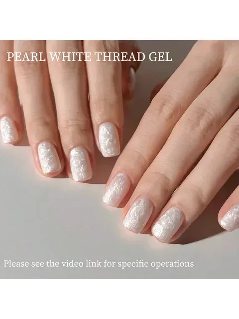 Perlweißer Faden-Gel-Nagellack 15 ml 2